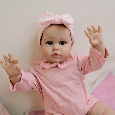 Мягконабивная кукла Реборн девочка Ия, 55 см-5